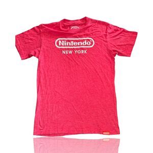 Nintendo New York Red Logo T-Shirt Unisex Size L Gaming Graphic Tee